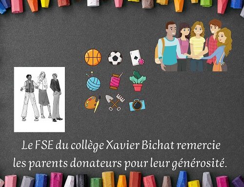 Le FSE du collège Bichat remercie tous les parents pour leurs dons..jpg
